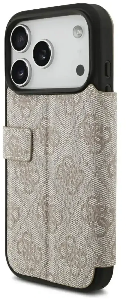 Dėklas Guess Book 4G Metal Logo do iPhone 18 Pro / 17 Pro rožinė