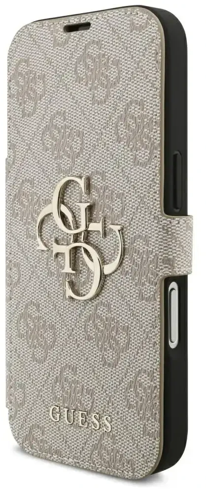 Dėklas Guess Book 4G Metal Logo do iPhone 18 Pro / 17 Pro rožinė