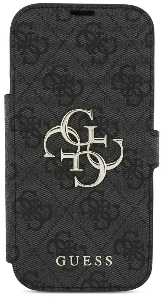 Dėklas Guess Book 4G Metal Logo do iPhone 18 Pro / 17 Pro juoda