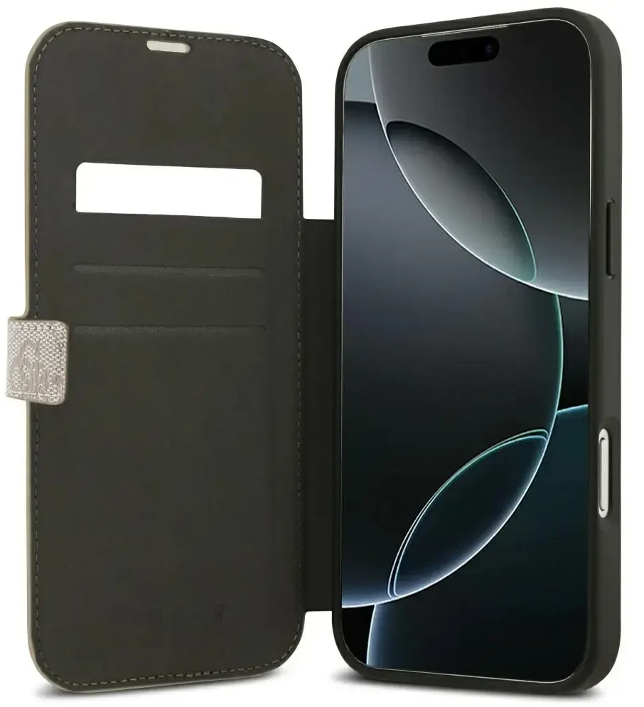 Dėklas Guess Book 4G Metal Logo do iPhone 18 Pro Max / 17 Pro Max rožinė