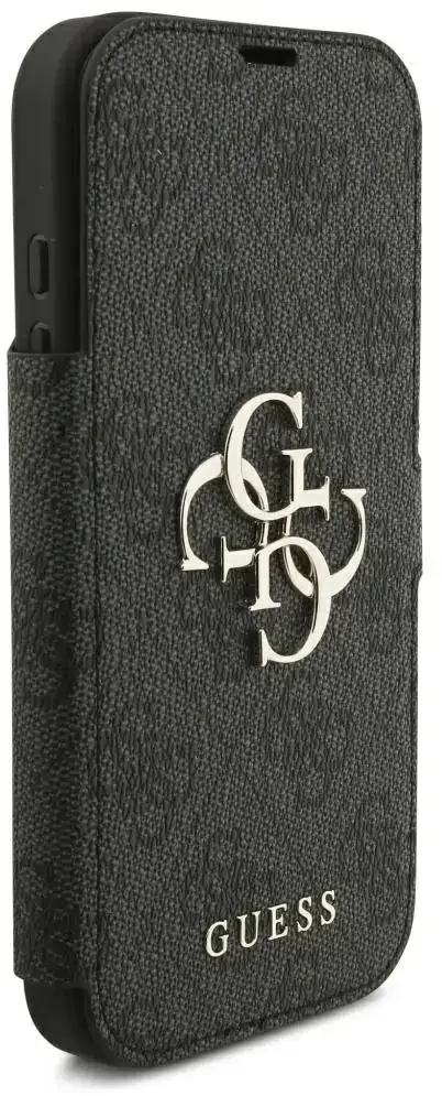 Dėklas Guess Book 4G Metal Logo do iPhone 18 Pro / 17 Pro juoda