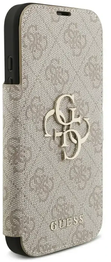 Dėklas Guess Book 4G Metal Logo do iPhone 18 Pro / 17 Pro rožinė