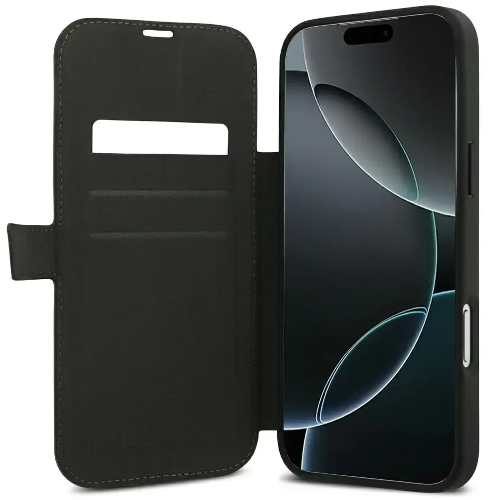 Dėklas Guess Book 4G Metal Logo do iPhone 18 Pro Max / 17 Pro Max ruda
