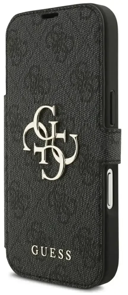Dėklas Guess Book 4G Metal Logo do iPhone 18 Pro / 17 Pro juoda