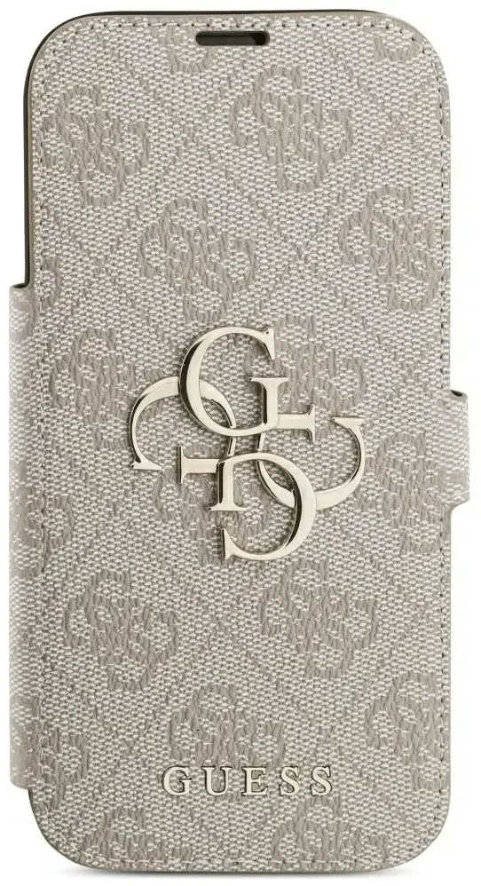 Dėklas Guess Book 4G Metal Logo do iPhone 18 Pro / 17 Pro rožinė