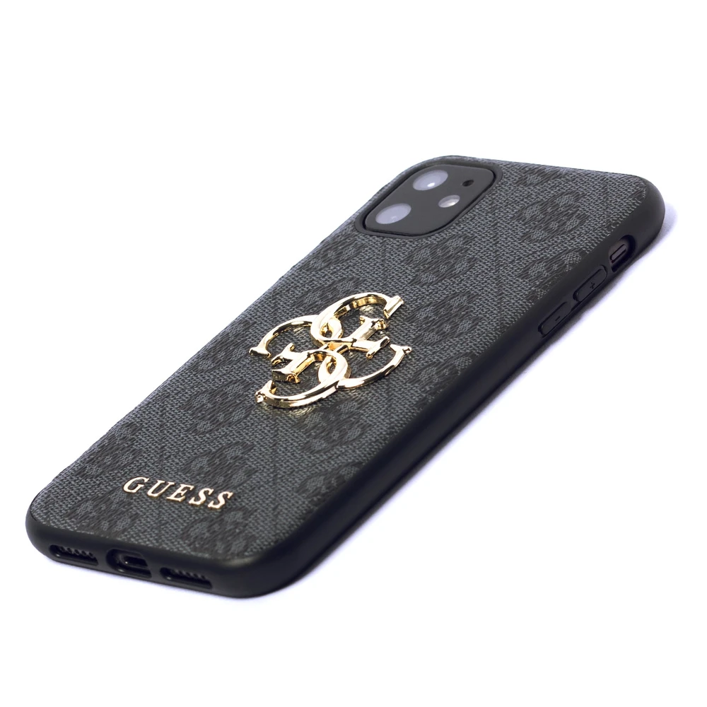 Dėklas Apple iPhone 11 Guess Big Metal Logo GUHCN614GMGGR juodos spalvos