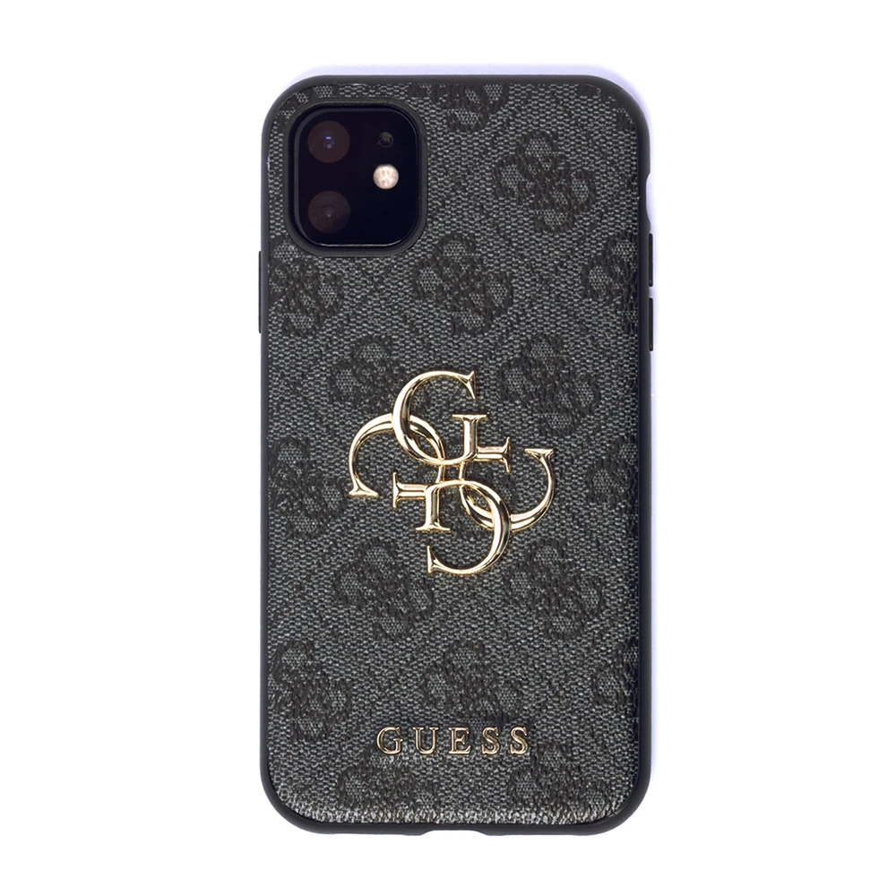 Dėklas Apple iPhone 11 Guess Big Metal Logo GUHCN614GMGGR juodos spalvos