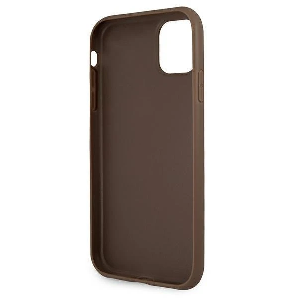 Guess Apple iPhone 11 / XR from the 4G Big Metal Logo series – dėklas telefonui rudos spalvos