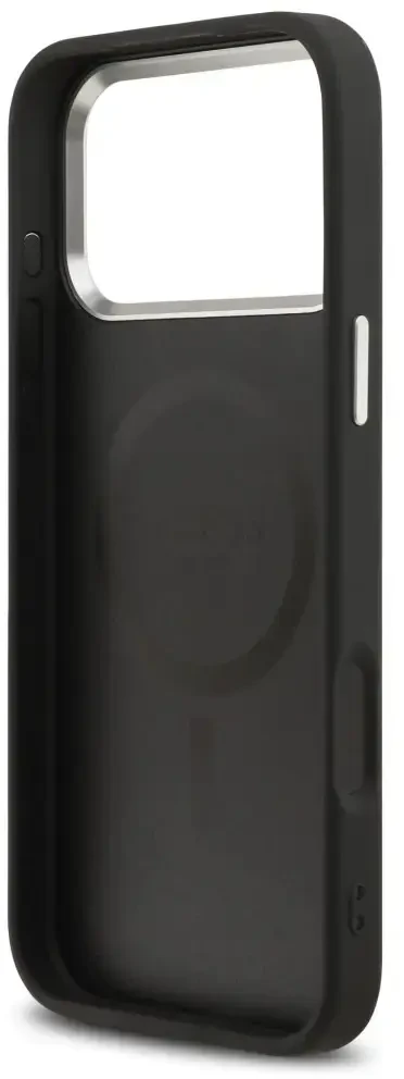 Dėklas Guess Classic Logo MagSafe telefonui 18 Pro Max / 17 Pro Max juodas