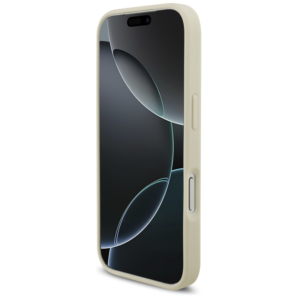 GUESS dėklas IPHONE 17 Pro, suderinamas su MagSafe GUHMP17LPCRTHCD (PU krokodilo trikampio logotipas) auksinis