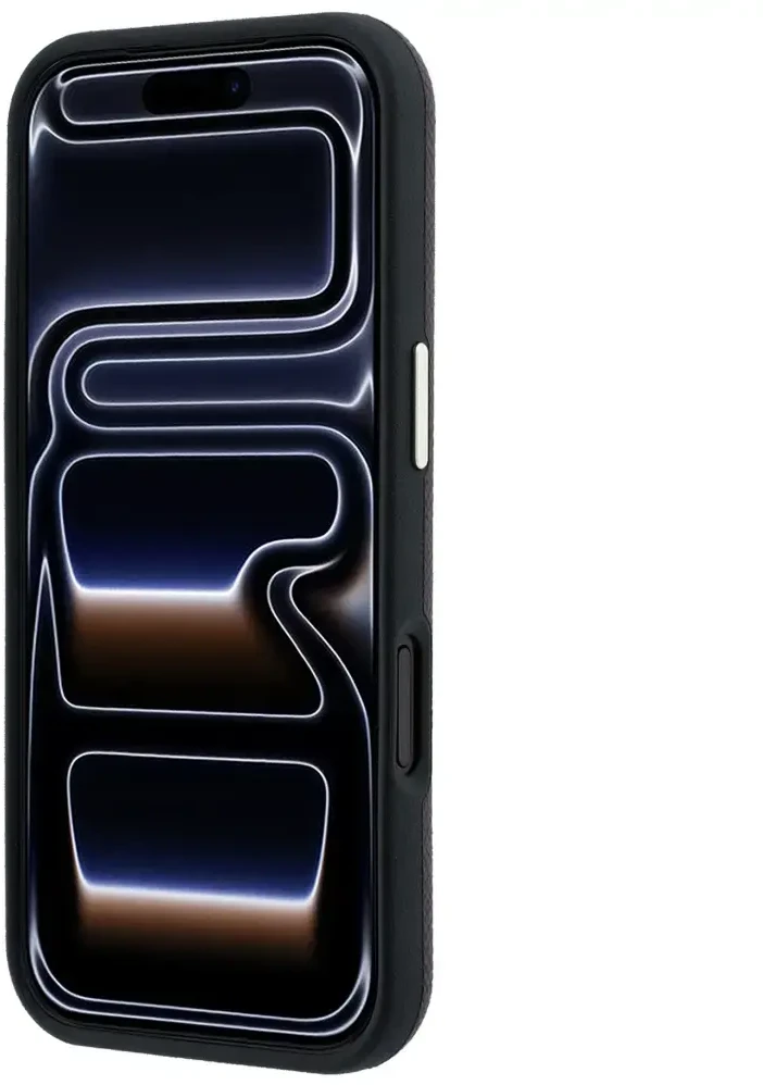 Dėklas Guess Grained Round Strass Logo MagSafe do iPhone 18 Pro Max / 17 Pro Max bordo spalvos