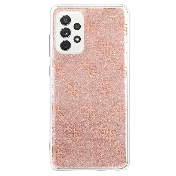 Dėklas Guess GUHCA72PCU4GLPI A72 A725 pink/pink hard case 4G Glitter