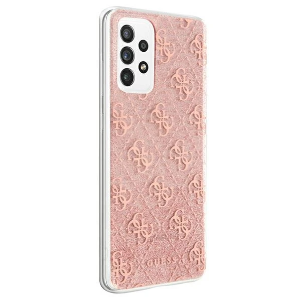 Dėklas Guess GUHCA72PCU4GLPI A72 A725 pink/pink hard case 4G Glitter