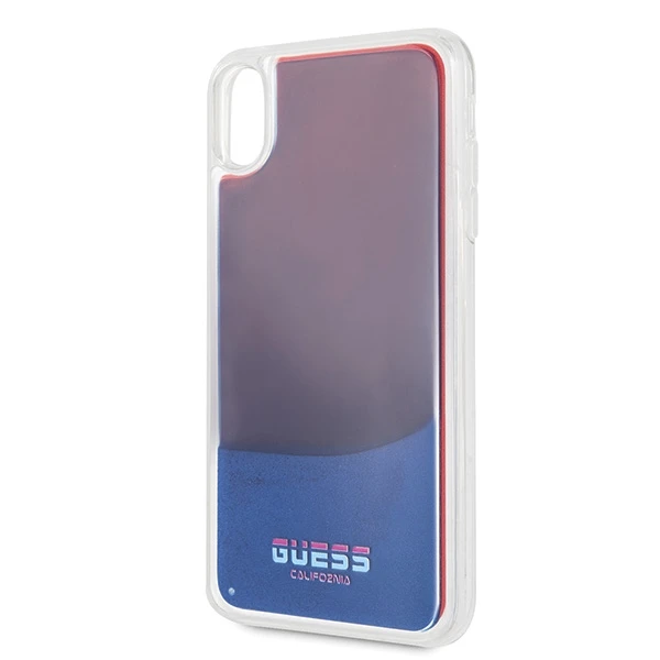 Dėklas GUESS HARD CASE CALIFORNIA šviečia tamsoje GUHCI65GLCRE IPHONE XS MAX Raudonas