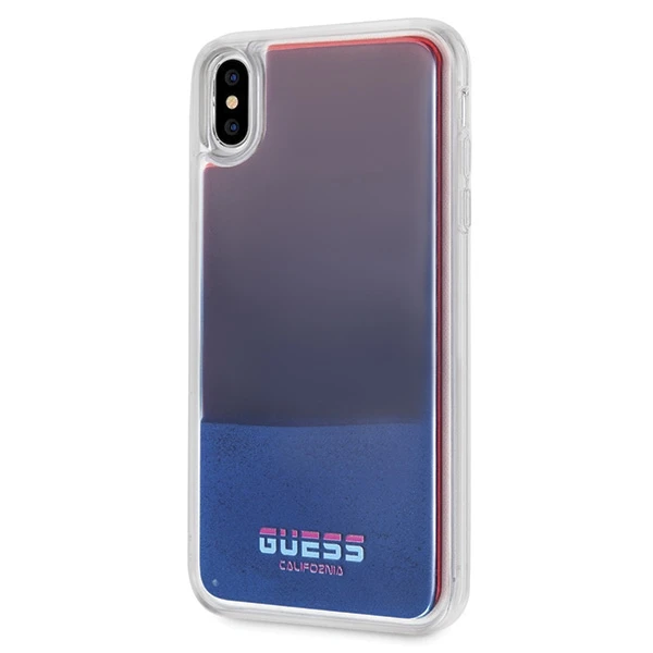 Dėklas GUESS HARD CASE CALIFORNIA šviečia tamsoje GUHCI65GLCRE IPHONE XS MAX Raudonas