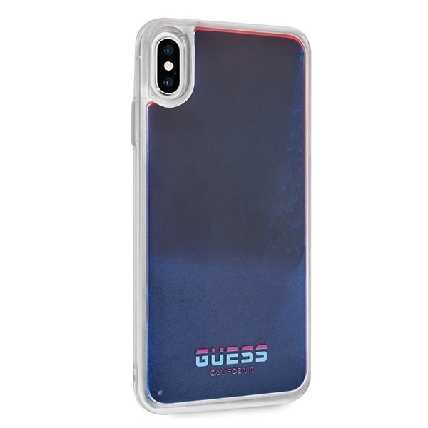 Dėklas GUESS HARD CASE CALIFORNIA šviečia tamsoje GUHCI65GLCRE IPHONE XS MAX Raudonas