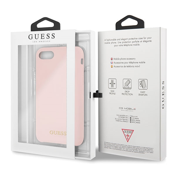 Dėklas Guess GUHCI8LSGLLP iPhone 7/8/SE 2020/ SE 2022 light pink/šviesiai rausva hard case Silicone