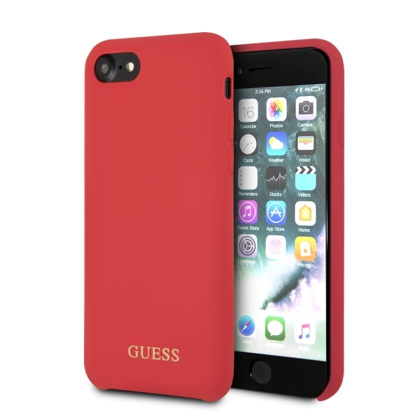Guess GUHCI8LSGLRE iPhone 7/8/SE 2020/SE 2022 raudonas/raudonas kietas silikoninis dėklas