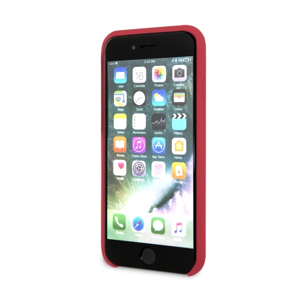 Guess GUHCI8LSGLRE iPhone 7/8/SE 2020/SE 2022 raudonas/raudonas kietas silikoninis dėklas