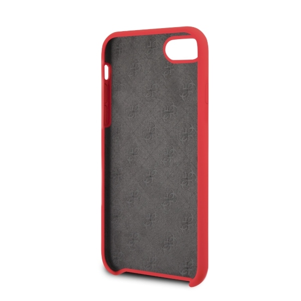 Guess GUHCI8LSGLRE iPhone 7/8/SE 2020/SE 2022 raudonas/raudonas kietas silikoninis dėklas