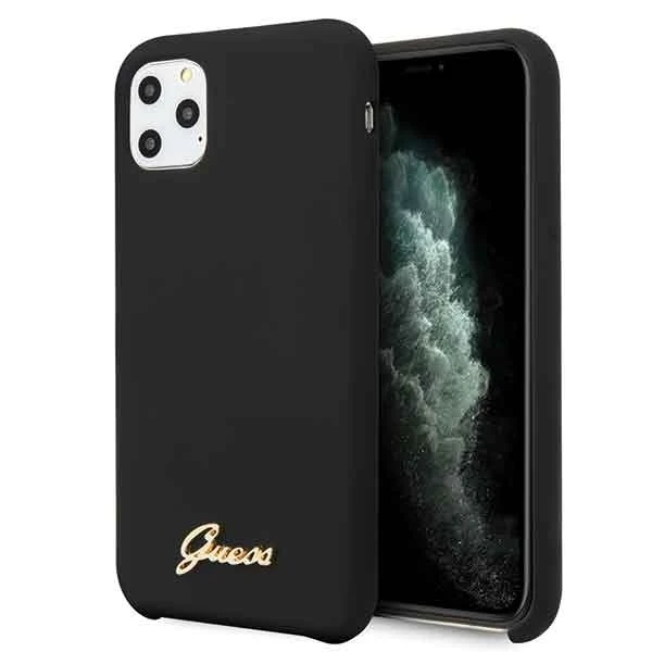 Dėklas GUESS HARD CASE VINTAGE GOLD LOGO GUHCN58LSLMGBK IPHONE 11 PRO Juodas