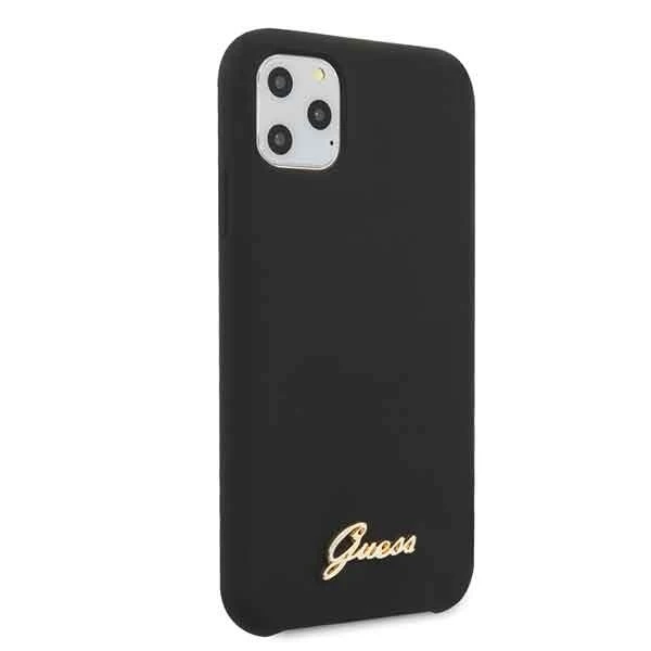 Dėklas GUESS HARD CASE VINTAGE GOLD LOGO GUHCN58LSLMGBK IPHONE 11 PRO Juodas