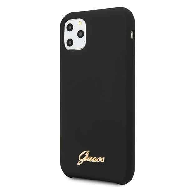 Dėklas GUESS HARD CASE VINTAGE GOLD LOGO GUHCN58LSLMGBK IPHONE 11 PRO Juodas