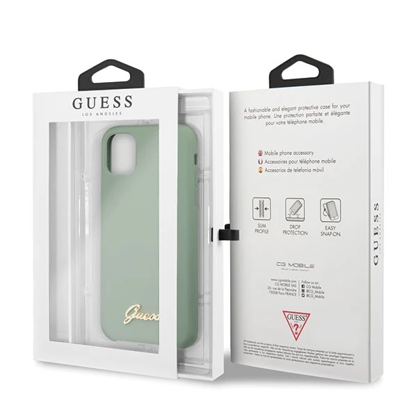 Dėklas GUESS HARD CASE VINTAGE GOLD LOGO GUHCN58LSLMGGR IPHONE 11 PRO Žalias