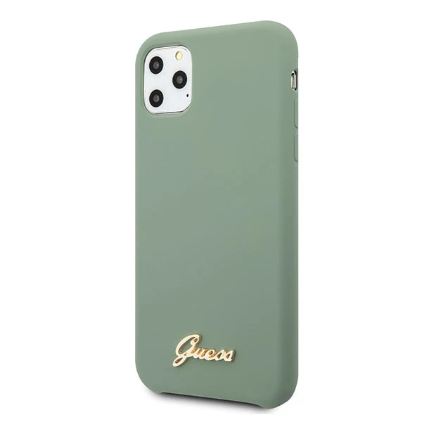 Dėklas GUESS HARD CASE VINTAGE GOLD LOGO GUHCN58LSLMGGR IPHONE 11 PRO Žalias