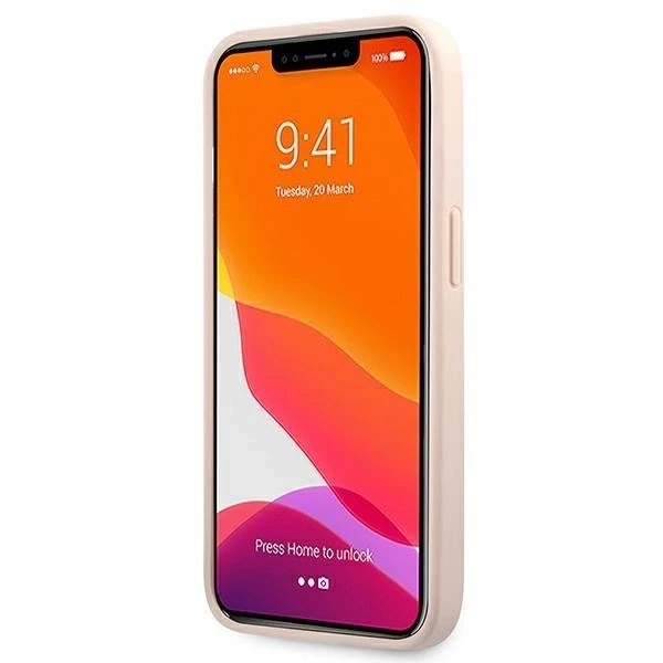 Apple iPhone 13 Pro Max 6,7″ Guess dėklas 4G Big Metal Logo GUHCP13X4GMGPI rožinės spalvos