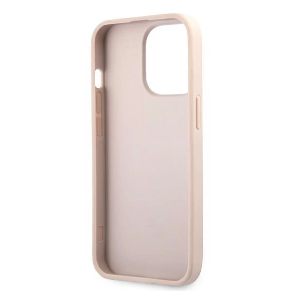 Apple iPhone 13 Pro Max 6,7″ Guess dėklas 4G Big Metal Logo GUHCP13X4GMGPI rožinės spalvos