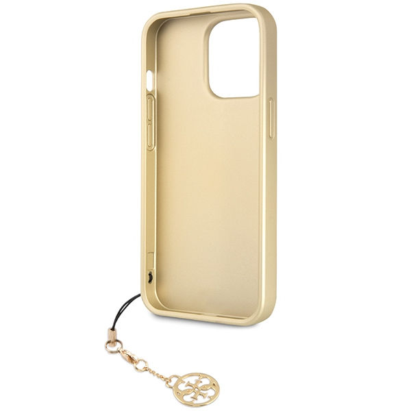 Apple iPhone 14 Pro Max Guess dėklas 4G Charms Collection (GUHCP14XGF4GGR) pilkos spalvos