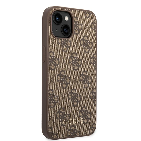 Dėklas GUESS GUHCP15MG4GFBR IPHONE 15 PLUS / 14 PLUS 6.7 "BRONZE / BROWN HARD CASE 4G METAL GOLD LOGO