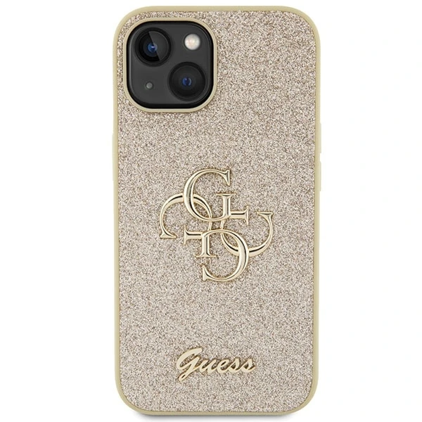 Dėklas GUESS GUHCP15MHG4SGD IPHONE 15 PLUS / 14 PLUS 6.7 "GOLD / GOLD HARDCASE GLITTER SCRIPT BIG 4G