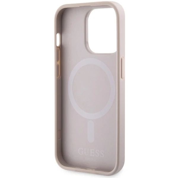 Dėklas GUESS GUHMP14XHGCFSEP IPHONE 14 PRO MAX 6.7 "Rožinis/Rožinis HARD CASE GCUBE STRIPES MAGSAFE