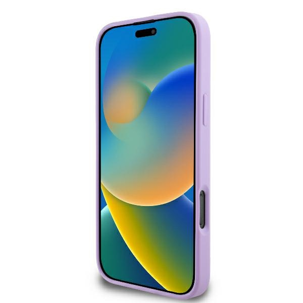 Apple iPhone 16 Pro Guess Saffiano Peony Classic Logo MagSafe (GUHMP16LPSAPSMEU) dėklas telefonui violetinės spalvos