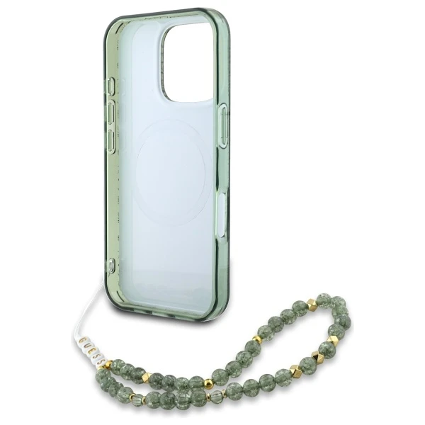 Guess GUHMP16XHCPOFPA Apple iPhone 16 Pro Max 6.9″ žalias kietas dėklas IML Flowers Allover Electro Wit