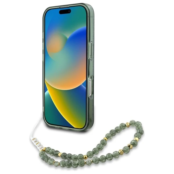 Guess GUHMP16XHCPOFPA Apple iPhone 16 Pro Max 6.9″ žalias kietas dėklas IML Flowers Allover Electro Wit