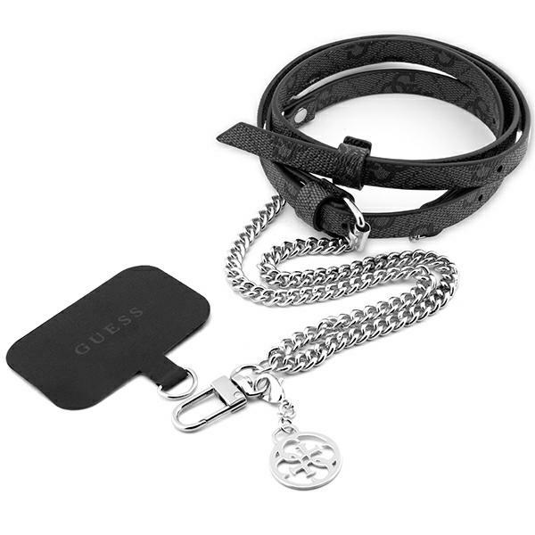 Dėklas Guess GUOUC4MG4EK Universal CBDY strap juodos spalvos 4G Chain