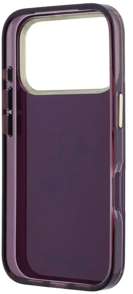 Dėklas Guess IML 4G Script Metal case for iPhone 17 Pro / 18 Pro - burgundy