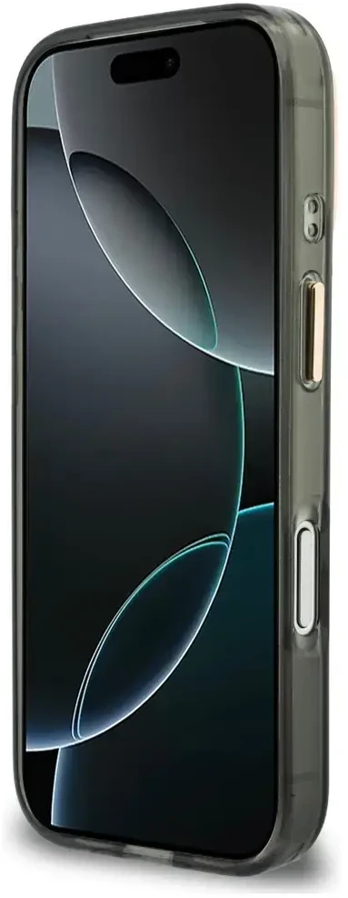 Dėklas Guess IML 4G Script Metal do iPhone 18 Pro Max / 17 Pro Max juoda
