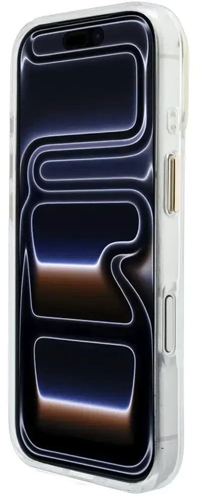Dėklas Guess IML 4G Script Metal do iPhone 18 Pro Max / 17 Pro Max balta