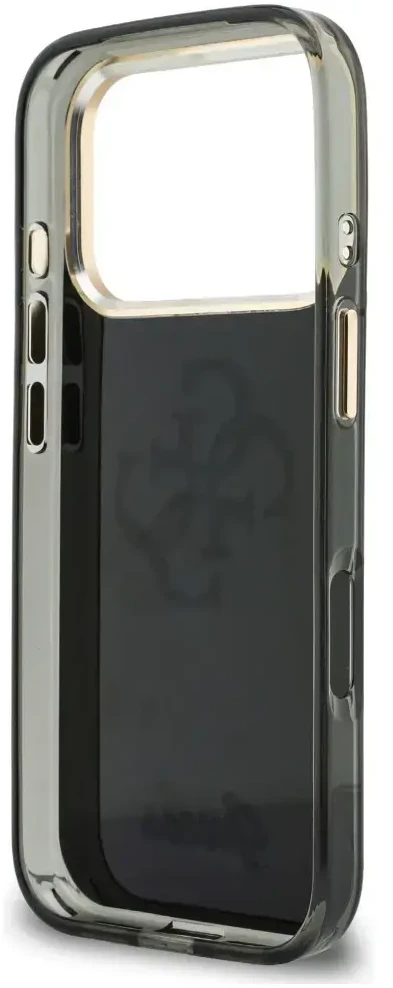 Dėklas Guess IML 4G Script Metal do iPhone 18 Pro / 17 Pro juoda