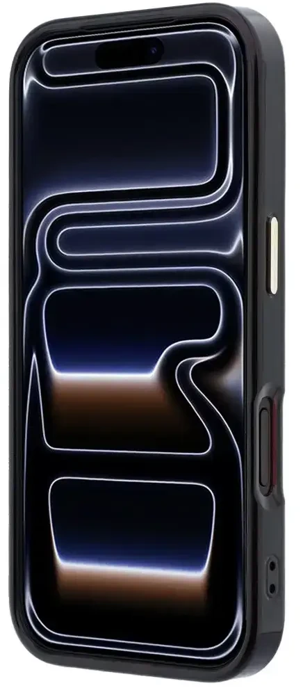Guess IML Ring Stand 360 Script Metal Logo MagSafe dėklas, skirtas iPhone 18 Pro Max / 17 Pro Max, bordo spalvos