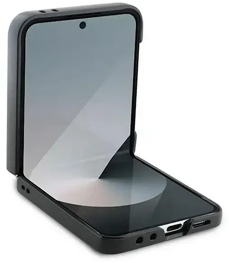 Guess PU 4G Metal Logo Samsung Galaxy Z Flip6 dėklas telefonui pilkos spalvos