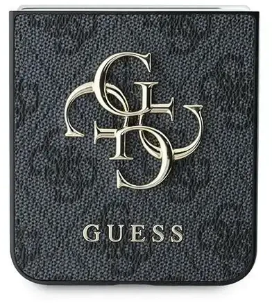 Guess PU 4G Metal Logo Samsung Galaxy Z Flip6 dėklas telefonui pilkos spalvos