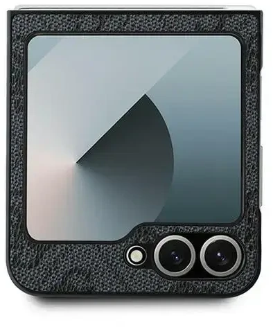 Guess PU 4G Metal Logo Samsung Galaxy Z Flip6 dėklas telefonui pilkos spalvos
