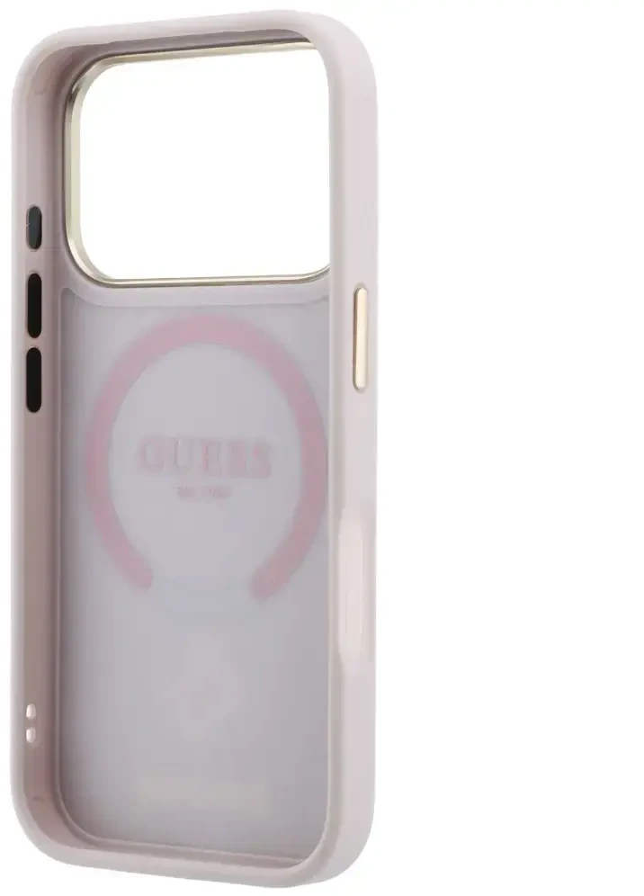 Dėklas Guess Peony 4G Small Logo MagSafe iPhone 18 Pro Max / 17 Pro Max rausvas