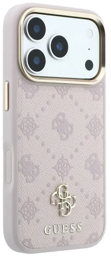 Dėklas Guess Peony 4G Small Logo MagSafe iPhone 18 Pro Max / 17 Pro Max rausvas