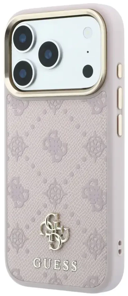 Dėklas Guess Peony 4G Small Logo MagSafe iPhone 18 Pro Max / 17 Pro Max rausvas